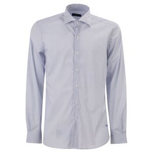 Fay Men Regular Fit Shirt In Striped Stretch Jersey